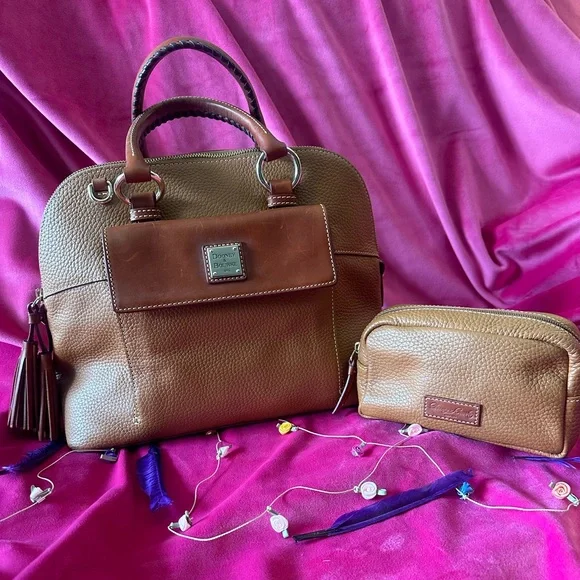 Dooney & Bourke Pebble Leather Aubrey satchel - Picture 1 of 13